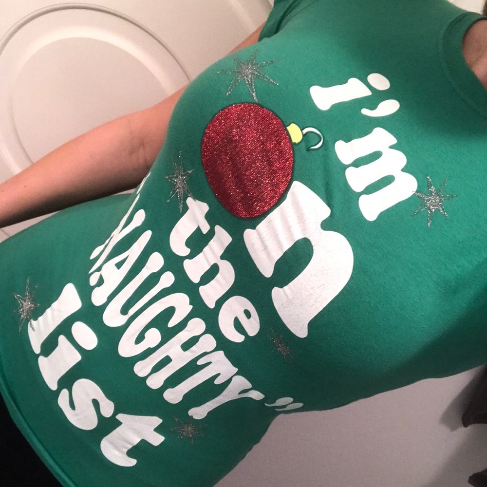 FREEZE Green Christmas Fitted T-Shirt Sz. M